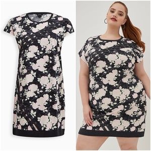 NWT Torrid 1 LoveSick Mini Dress; Plus Size Women's 1X 14 16, Black Floral